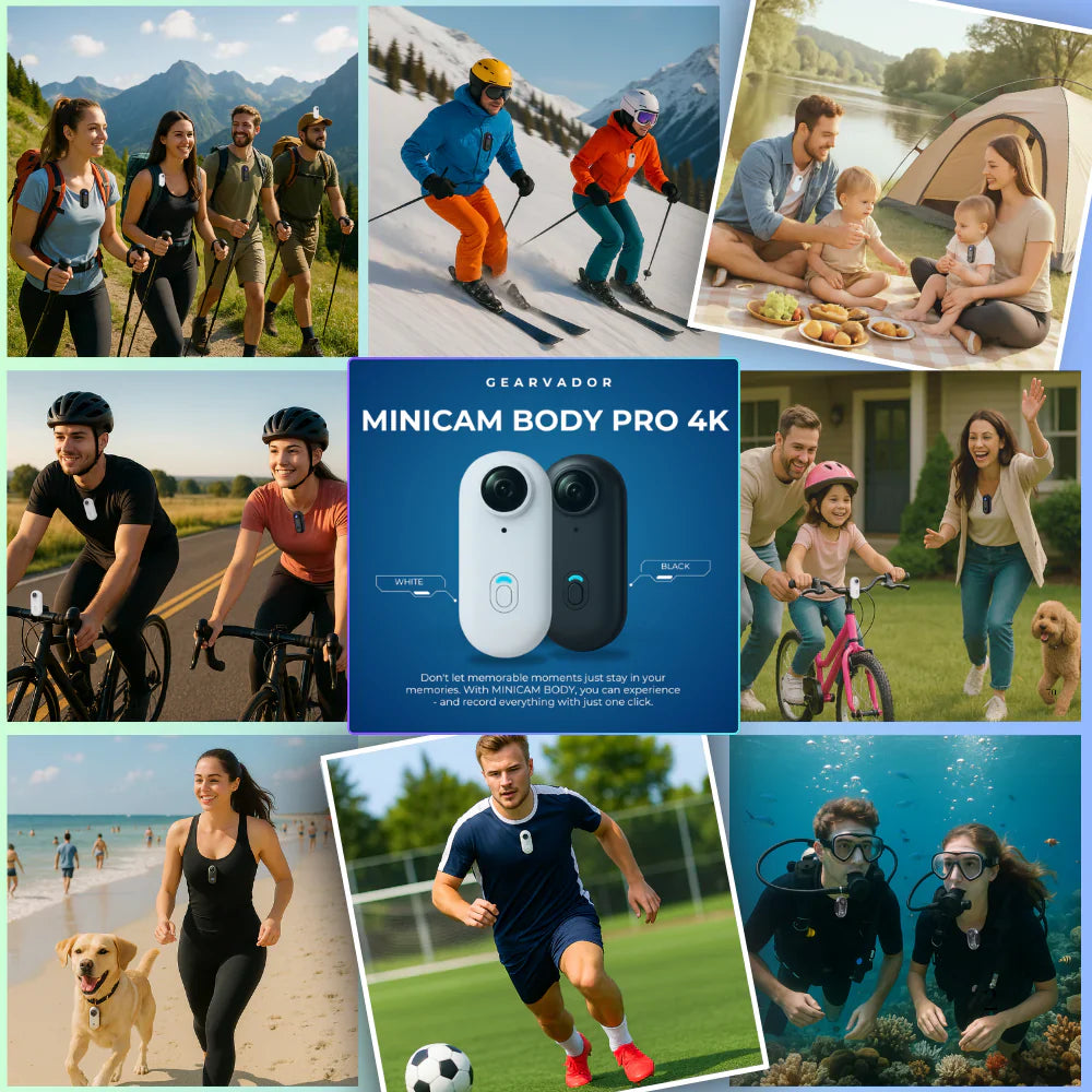 Minicam Pro 4K - POV Mini Camera for Daily-Activities, Travel, Camping, Sports...