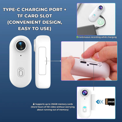 Minicam Pro 4K - POV Mini Camera for Daily-Activities, Travel, Camping, Sports...